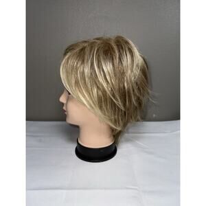 Apen #1 Short Highlights Blonde Brown Mixed Layered Wig